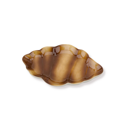 Bord - Croissant - Bruin - 20X13,5X3Cm
