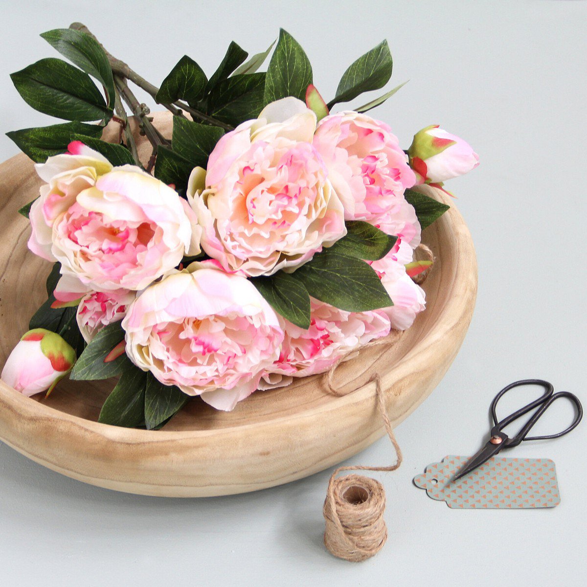 Kunstbloem Peony Lichtroze