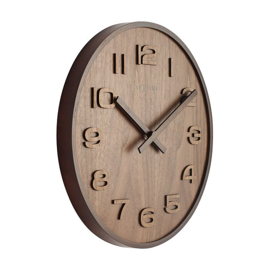 Wandklok - 35 Cm - Hout - 'Wood Wood Medium'