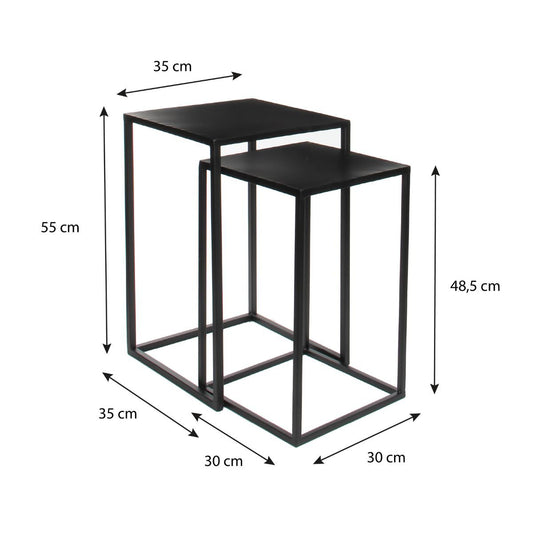 Bijzettafel Goa Zwart