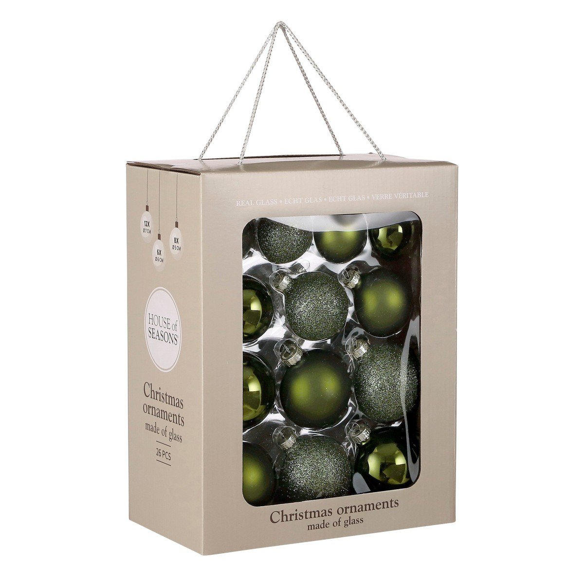 Kerstbal Glass Baubles Donkerbruin