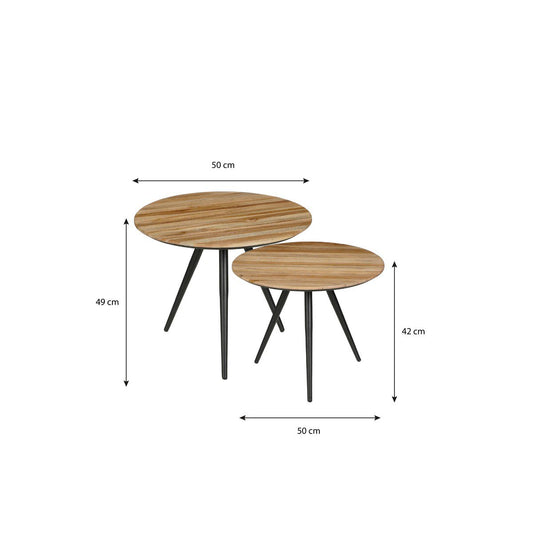 Bijzettafel Jailey Bruin