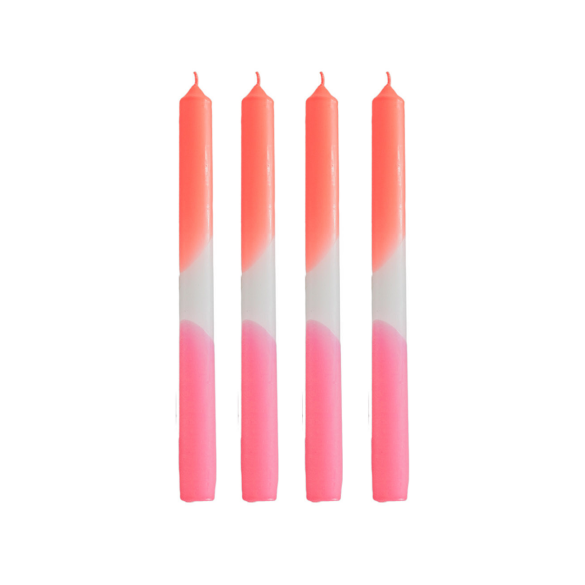 Kaarsen -dip kleurstof taps -Neon roze/wit/neon rood - S4 -2,1x25 cm