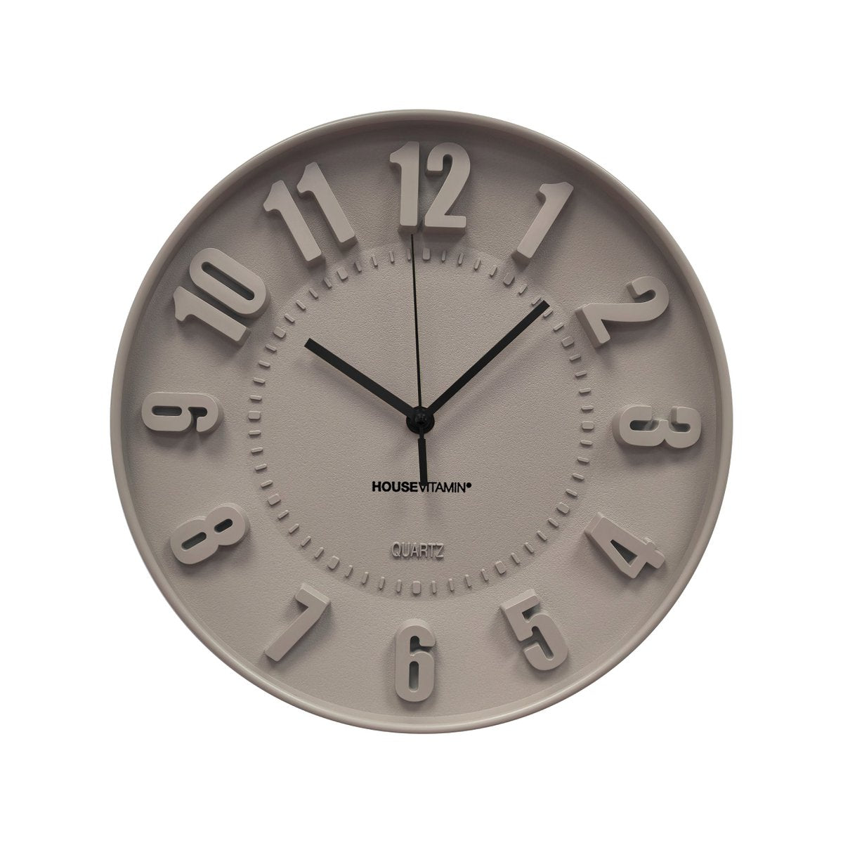 Clock-wandkloknummers- taupe -30x30x4cm