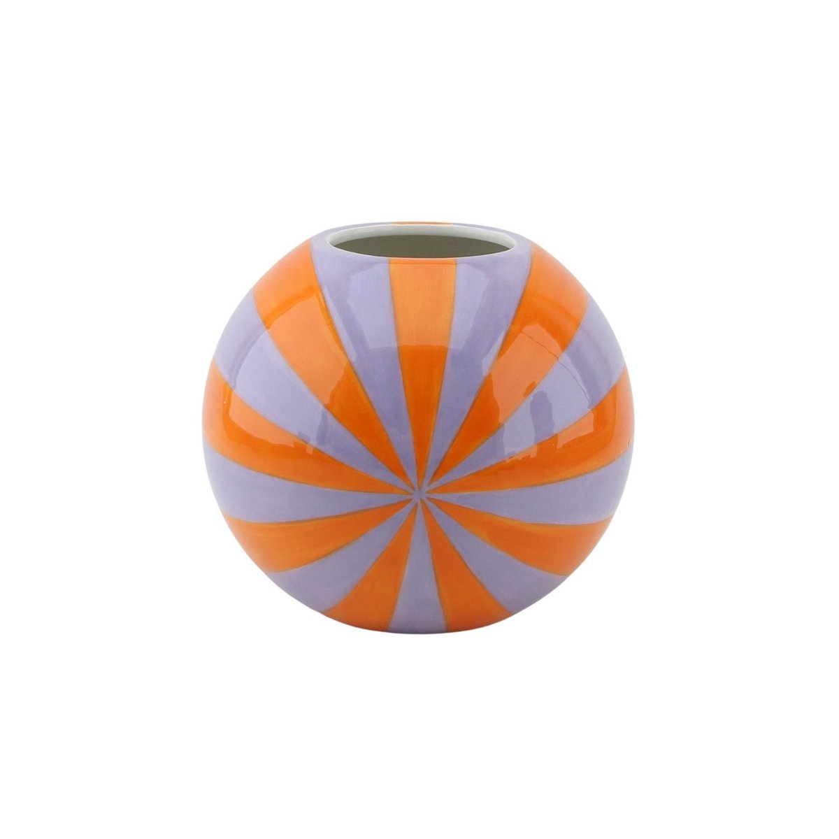 Vaas - Bloemvaas Swirl - Orange/Lilac - 15x15x15cm