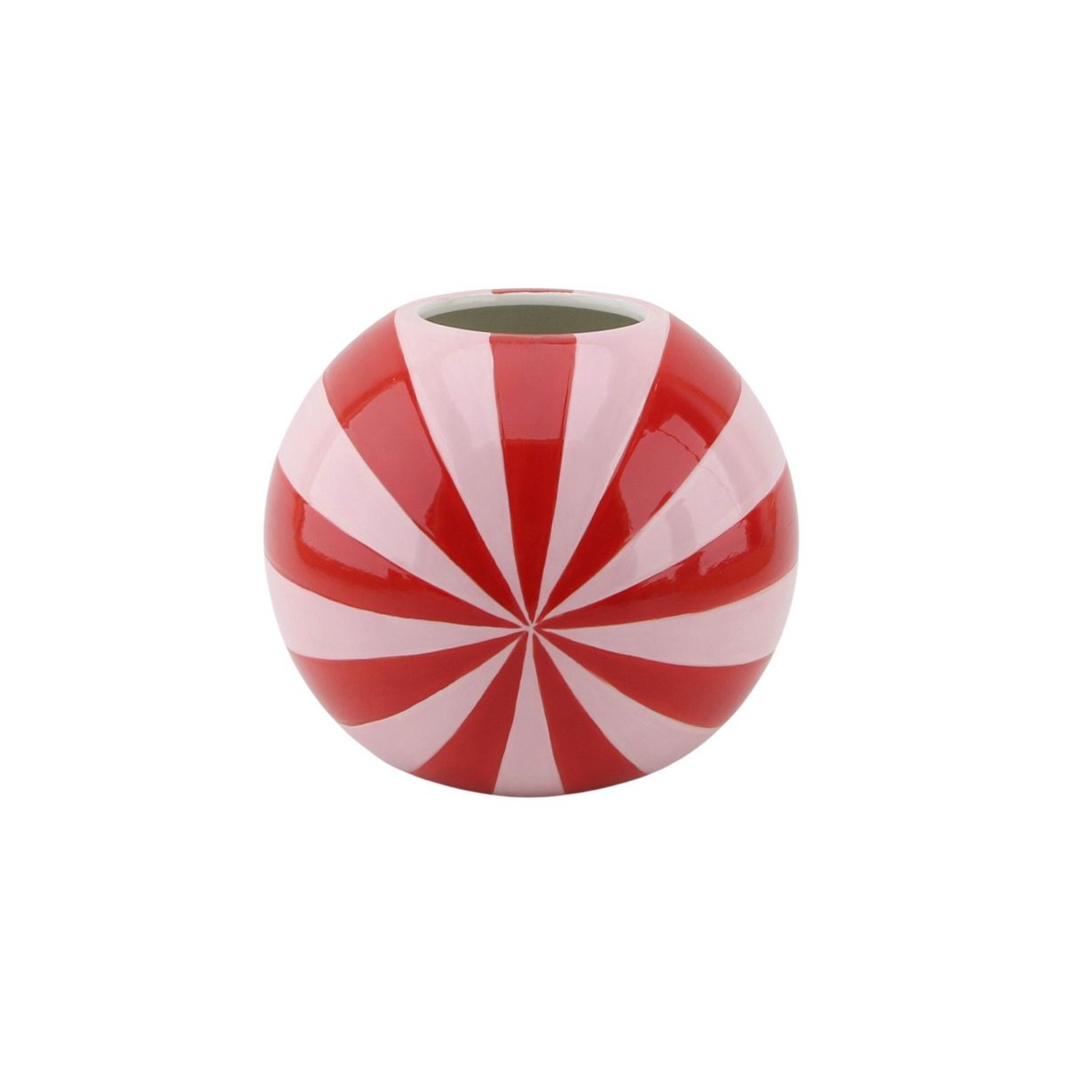 Vaas - Bloemvaas Swirl - Rood/roze - 15x15x15cm