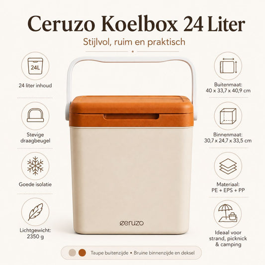 Ceruzo Koelbox 24 Liter - Taupe