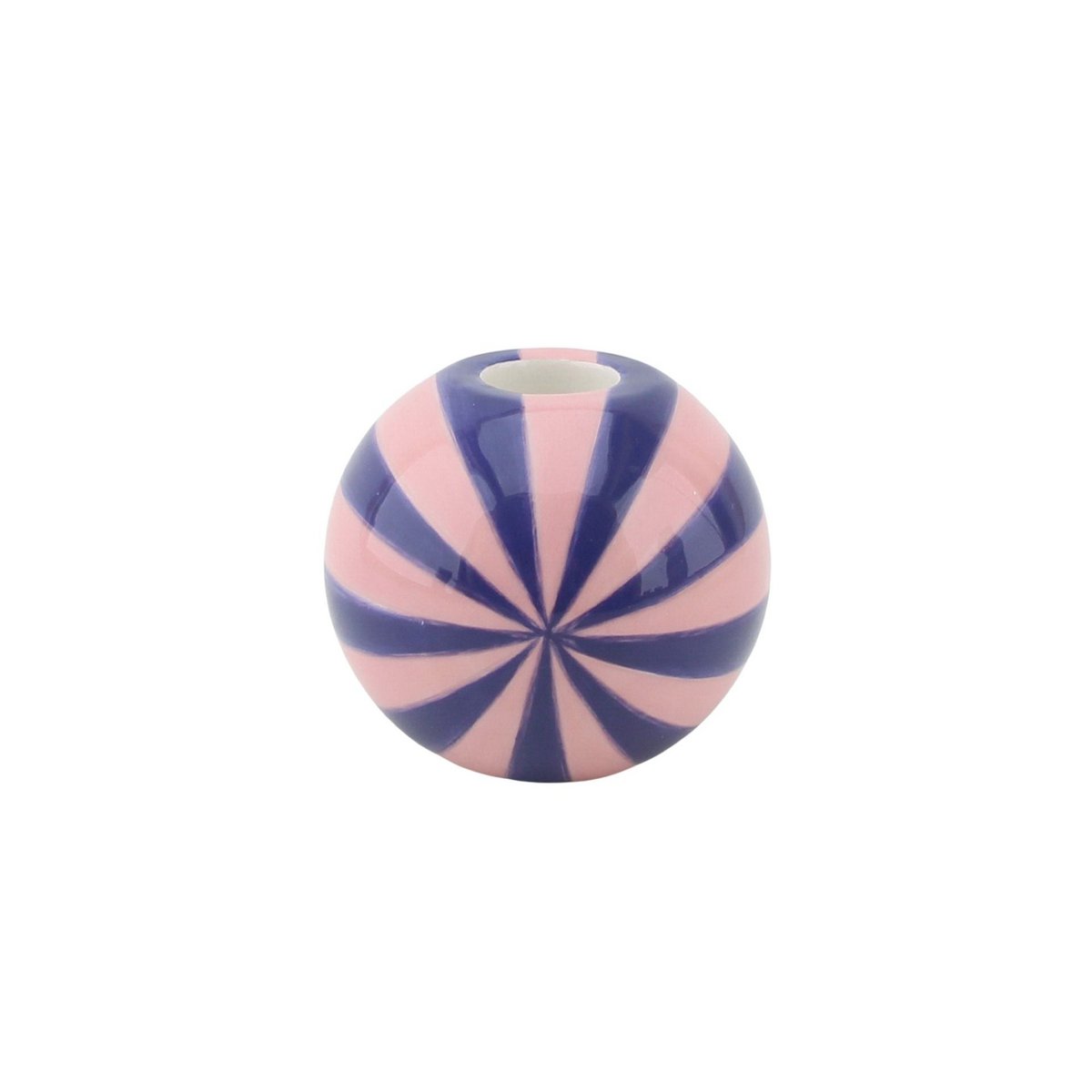 Kandelaar - Swirl - Dolomite - Blauw/roze - 7x7x7cm