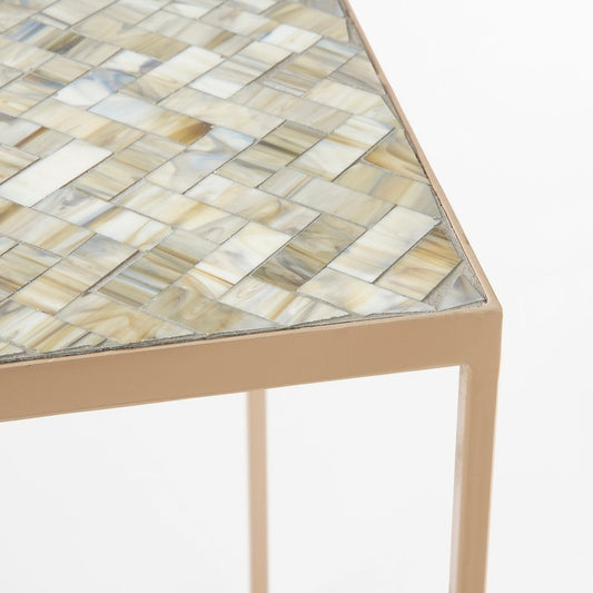 Aaron Bijzettafel voor Buiten - Set van 2 - L38 x B38 x H48 cm - Metaal - Grijs