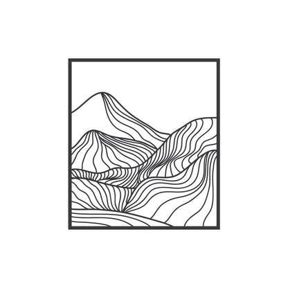 | FRAMED | Lined mountains | 29 x 32 cm