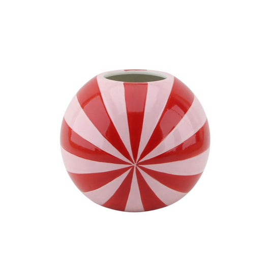Vaas - Bloemvaas Swirl - Rood/roze - 20x20x20cm