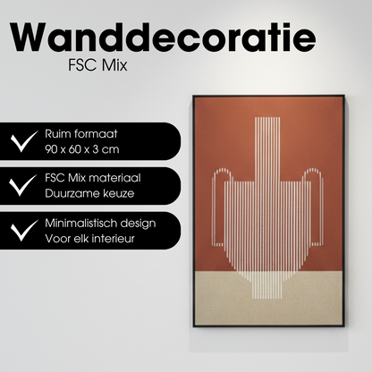 Wandpaneel  Donkerbruin
