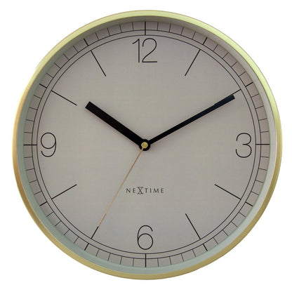 Wandklok 30Cm-Silent-Aluminium-Nextime 'Nova'