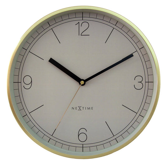 Wandklok 30Cm-Silent-Aluminium-Nextime 'Nova'