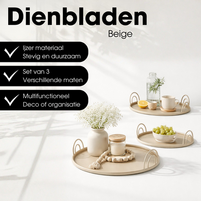 Decoratief Dienblad Beige Beige