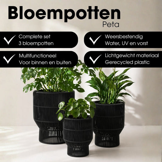 Bloempot Buiten Peta Zwart