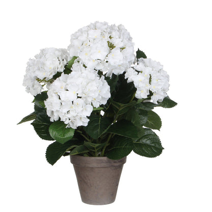 Kunstplant Hydrangea Wit