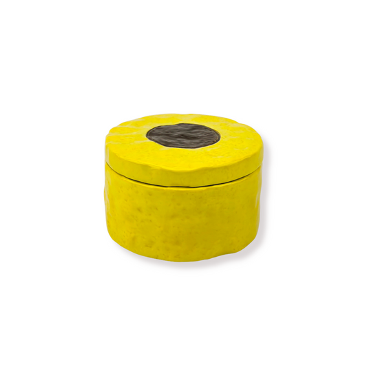 Voorraadpotje - Engelse Drop - Geel - 9X9X6Cm