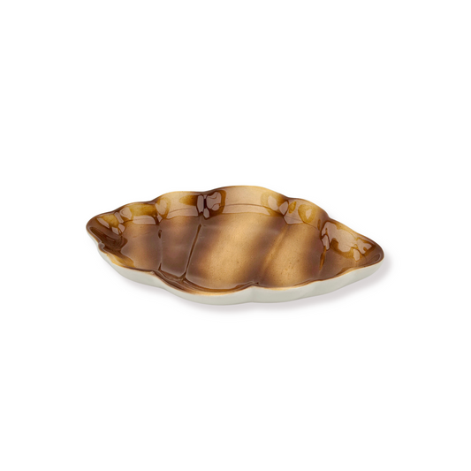 Bord - Croissant - Bruin - 20X13,5X3Cm