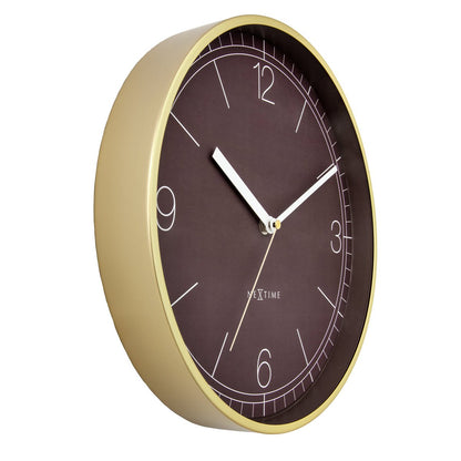 Wandklok 30Cm-Silent-Aluminium-Nextime 'Nova'