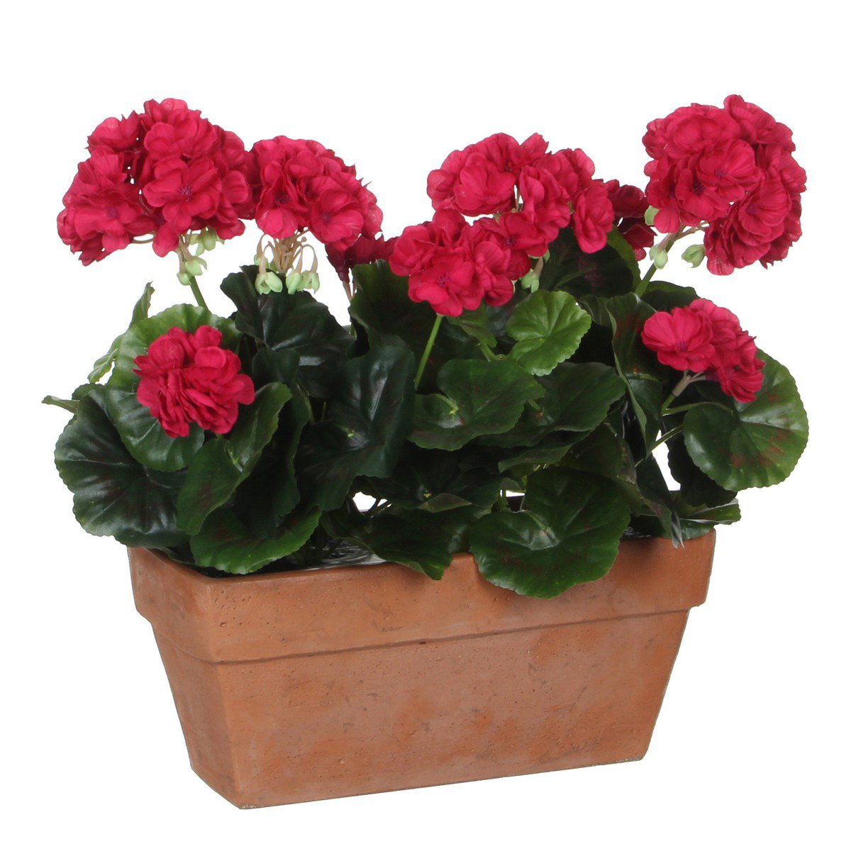 Kunstplant Geranium Donkerroze