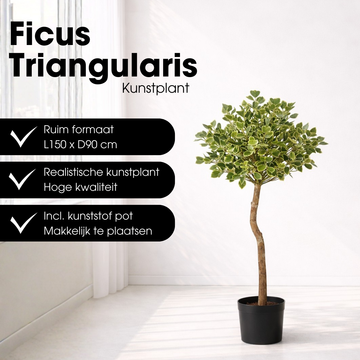Kunstplant Ficus Groen
