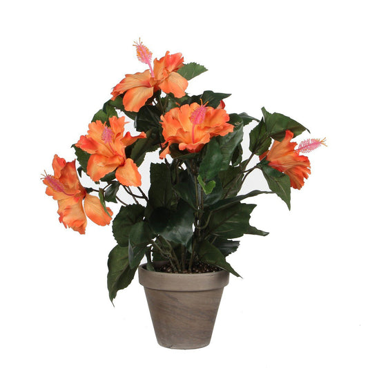 Kunstplant Hibiscus Oranje
