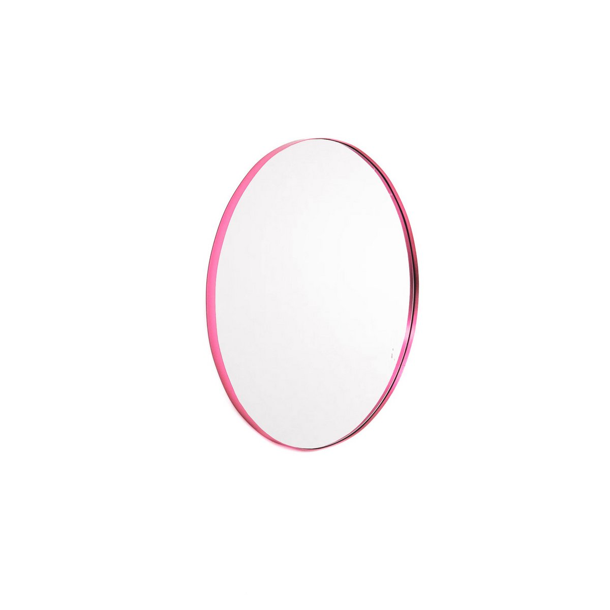 Mirror - Wandspiegel Rond - Metaal - Roze - Ø60Cm
