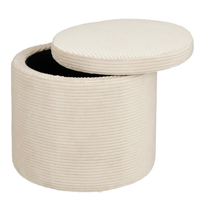 Poef Pouffe Gebroken Wit