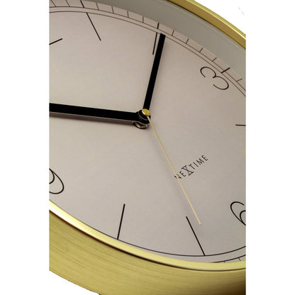 Wandklok 30Cm-Silent-Aluminium-Nextime 'Nova'