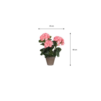 Kunstplant Hydrangea Roze