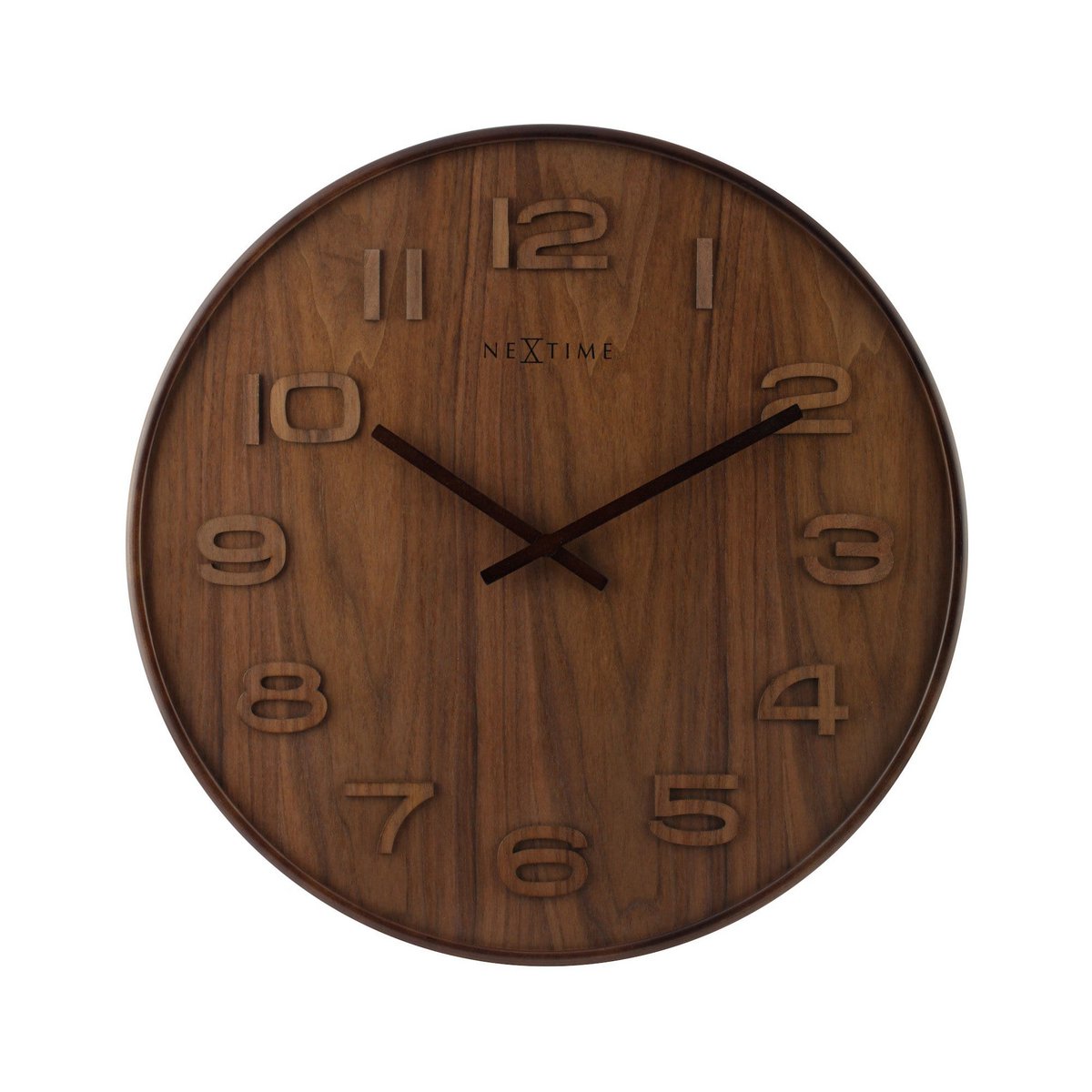 Wandklok - 35 Cm - Hout - 'Wood Wood Medium'