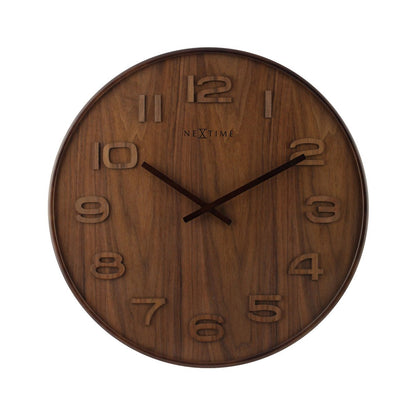 Wandklok - 35 Cm - Hout - 'Wood Wood Medium'