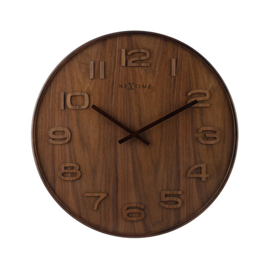 Wandklok - 35 Cm - Hout - 'Wood Wood Medium'