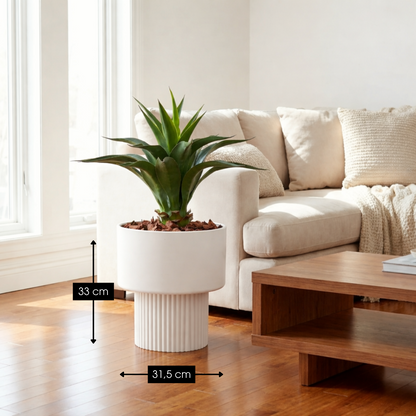 Bloempot Binnen Lux Gebroken Wit