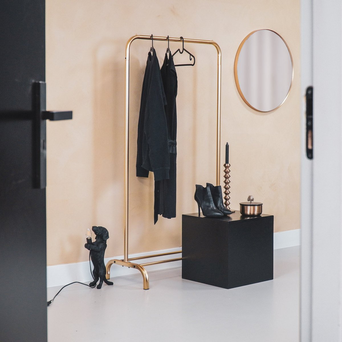 Gouden Kledingrek – Metalen Kledingrek – 80X40X150 Cm