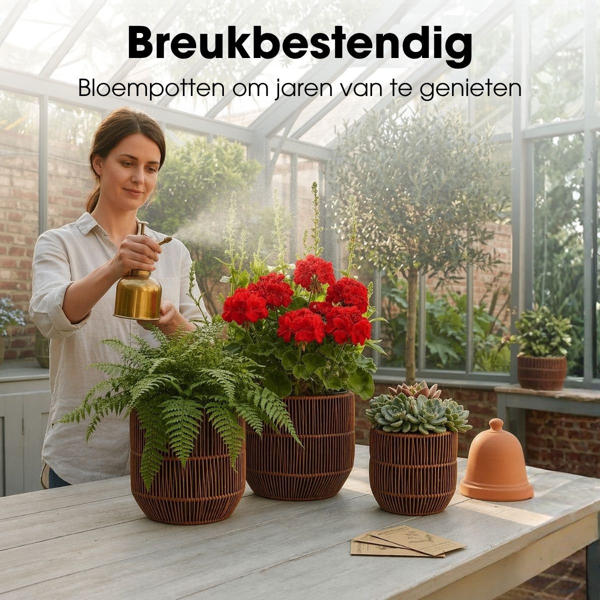 Bloempot Buiten Peta Donkerbruin