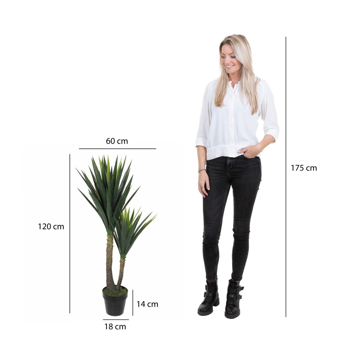 Kunstplant Yucca Groen