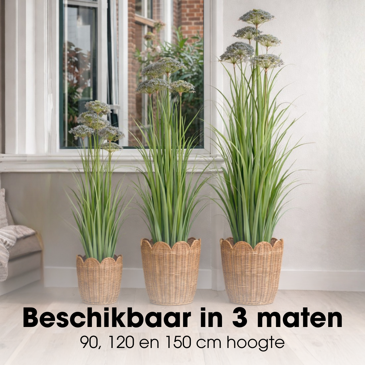 Kunstplant Siergras Paars