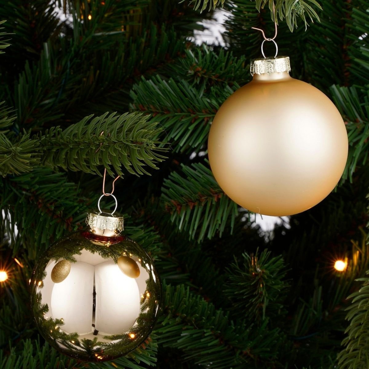 Kerstbal Glass Baubles Champagne
