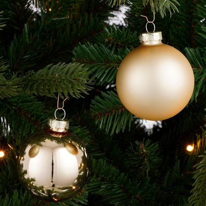 Kerstbal Glass Baubles Champagne
