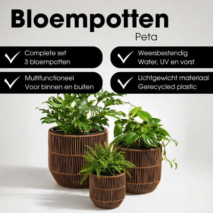 Bloempot Buiten Peta Donkerbruin