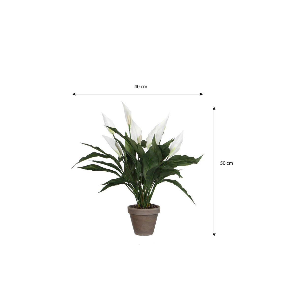 Kunstplant Spathiphyllum Wit