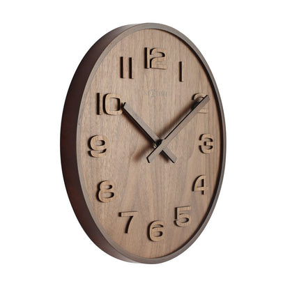 Wandklok - 35 Cm - Hout - 'Wood Wood Medium'
