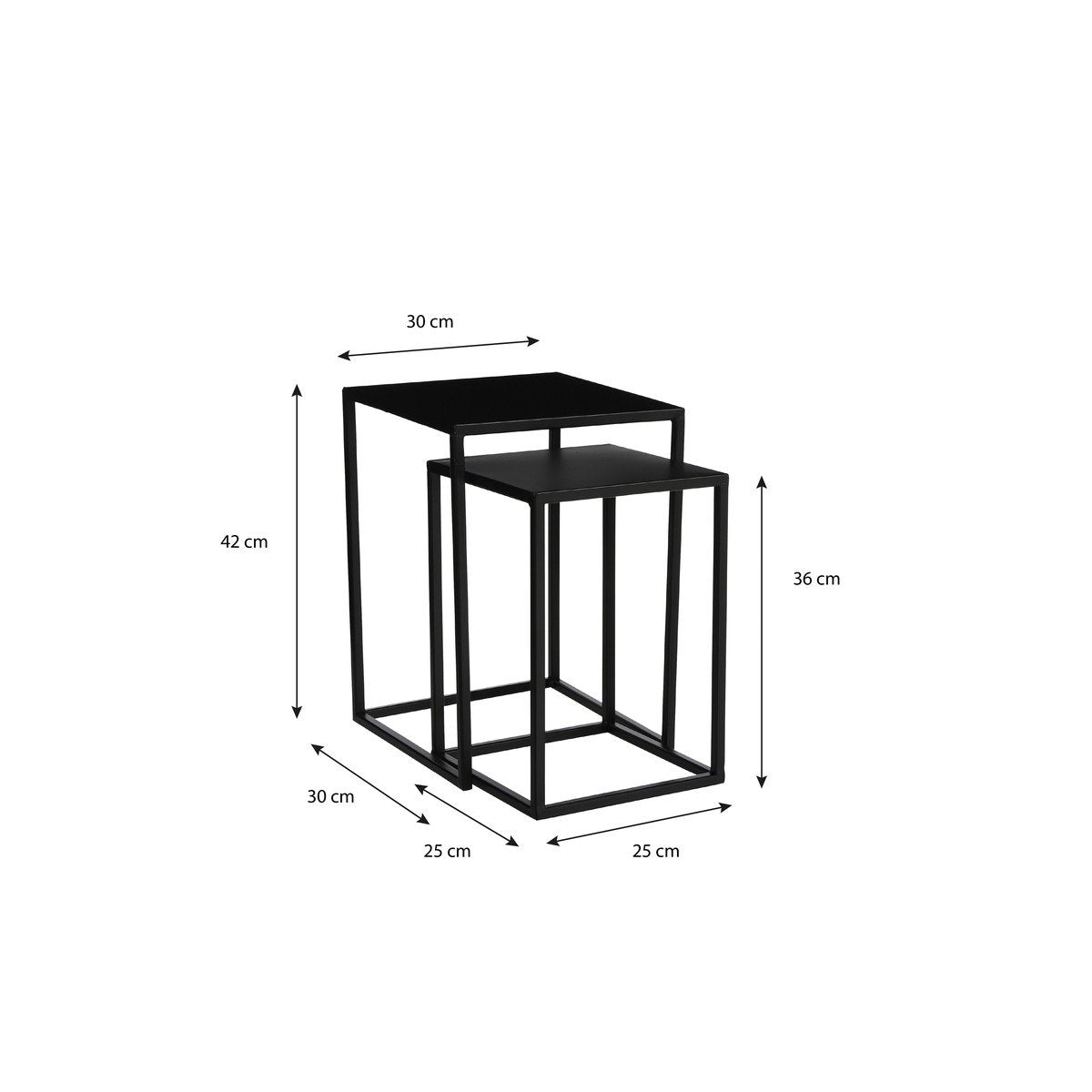 Bijzettafel Goa Zwart