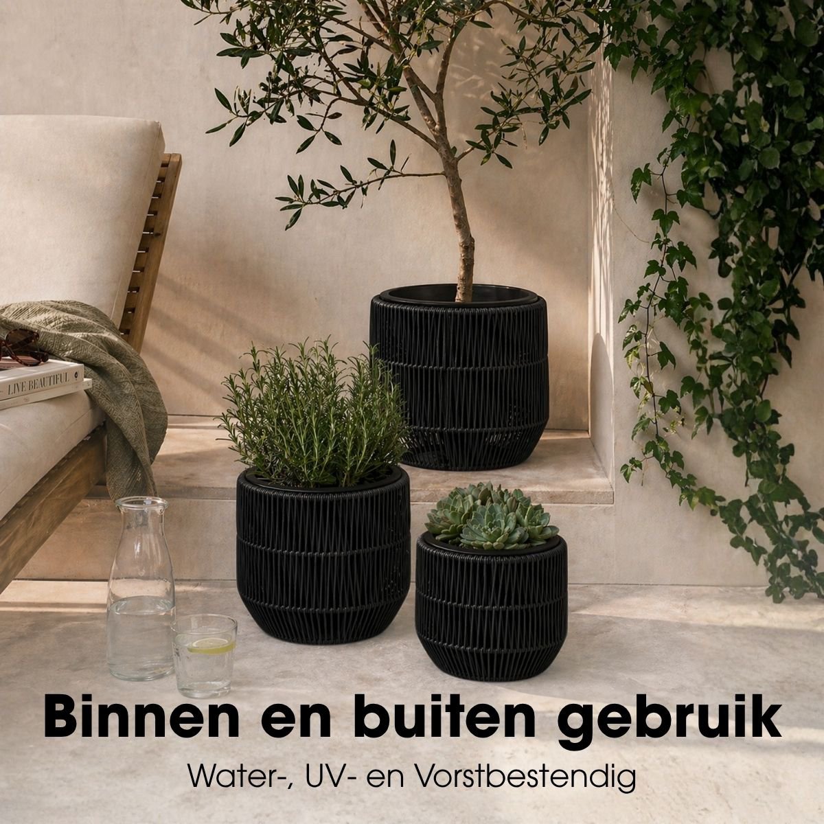 Bloempot Buiten Peta Zwart