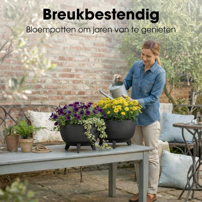 Plantenbak Doppio Antraciet