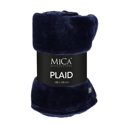 Plaid Mica Donkerblauw
