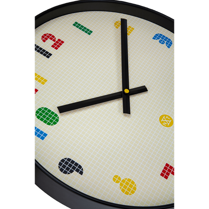 Wandklok 35Cm-Silent-Zwart/Meerkleurig-Abs- Nxt 'Bit'