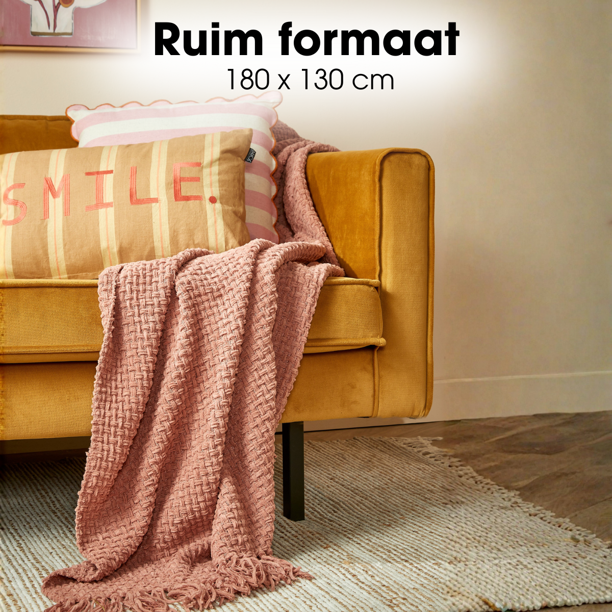 Plaid Cosenza Roze